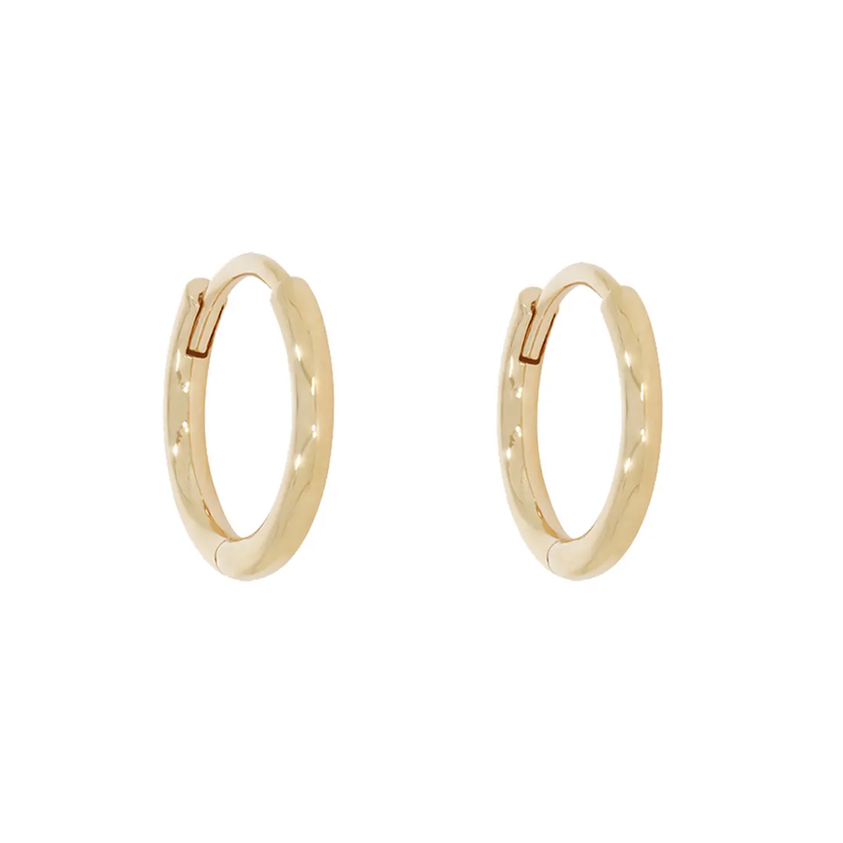 Tomfoolery Original 9ct Yellow Gold Round Clicker Hoops Outlet