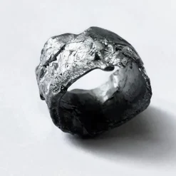 Tomfoolery “Oronyme” Wide Textured Tin Ring Online