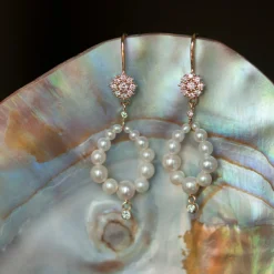 Tomfoolery Orphée Aux Enfers Pearl Drop Earrings New