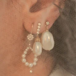 Tomfoolery Orphée Aux Enfers Pearl Drop Earrings New