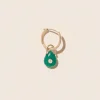 Tomfoolery Orso Green Onyx & 9ct Yellow Gold Single Earring Fashion