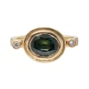 Tomfoolery Oval Blue Sapphire & Diamond Art Ring New