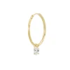 Tomfoolery Oval Diamond Hoop Single Earring Clearance