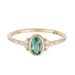 Tomfoolery Oval Emerald Cluster Ring Outlet