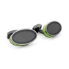 Tomfoolery Oval Green & Black Rhodium Cufflinks Clearance