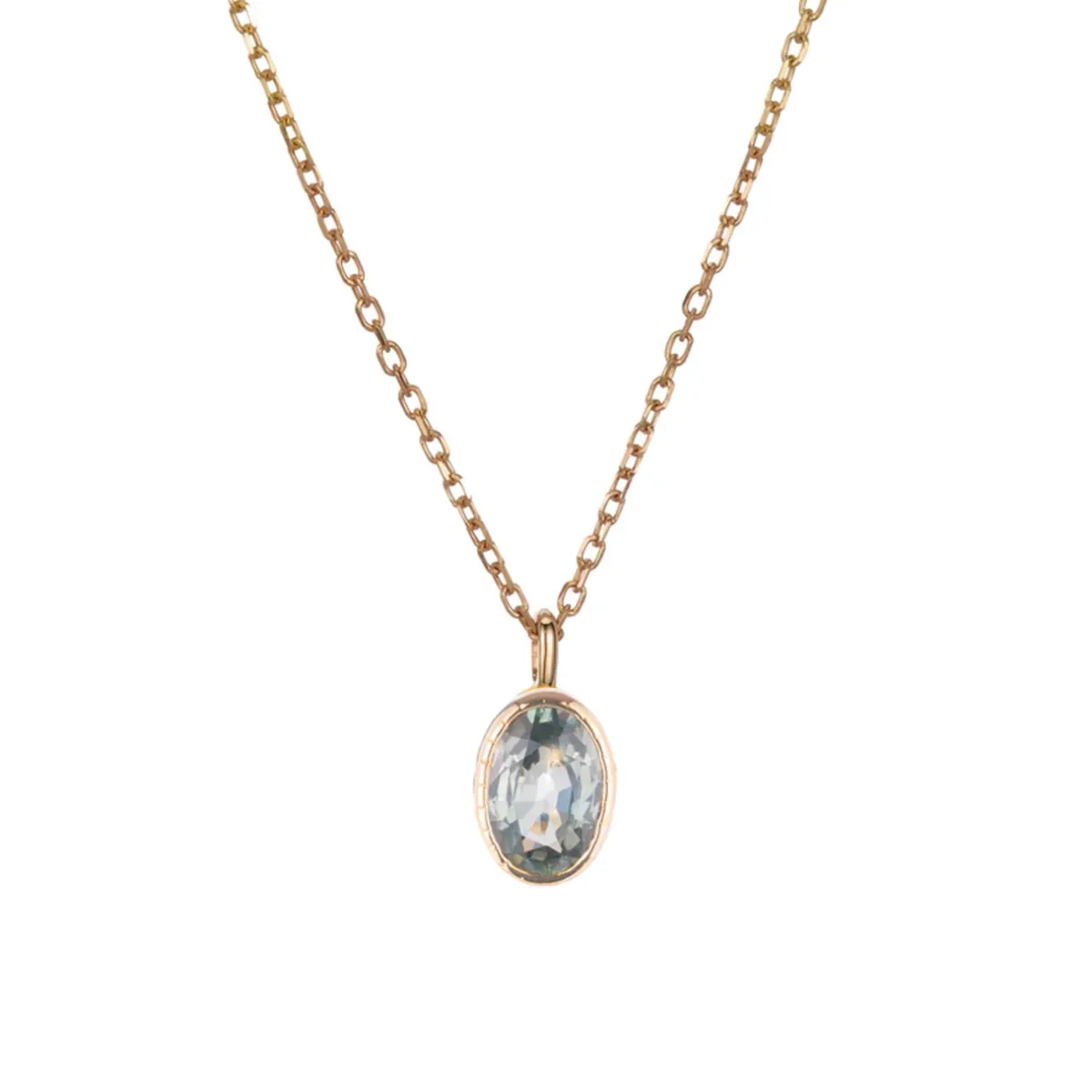 Tomfoolery Oval Green Sapphire Wisp Necklace Best