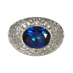 Tomfoolery Oval Sapphire Crackle Ring Online