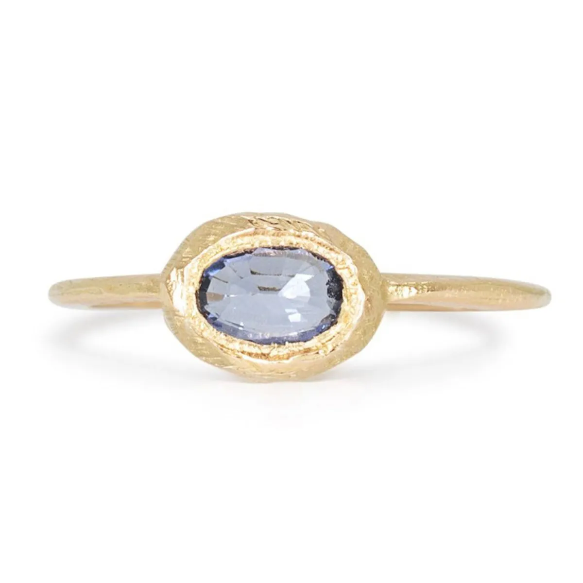 Tomfoolery Oval Stone Ring in Light Blue Sapphire Online