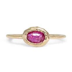 Tomfoolery Oval Stone Ring in Ruby Best
