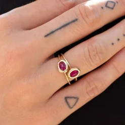 Tomfoolery Oval Stone Ring in Ruby Best