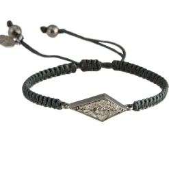 Tomfoolery Oxidised Silver & Champagne Diamond Meera Bracelet(Out of Stock) Sale