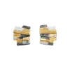 Tomfoolery Oxidised Silver & Gold Irregular Studs Hot