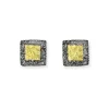 Tomfoolery Oxidised Silver & Gold Square Studs Sale