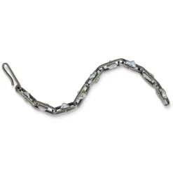 Tomfoolery Oxidised Silver & Pearl Oval Link Bracelet Hot