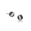 Tomfoolery Oxidised Silver Circle Bar Studs Online