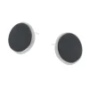 Tomfoolery Oxidised Silver Double Disc Round Studs Sale