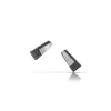 Tomfoolery Oxidised Silver Eclipse Baguette Studs Clearance
