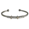 Tomfoolery Oxidised Silver Madison Bangle Fashion