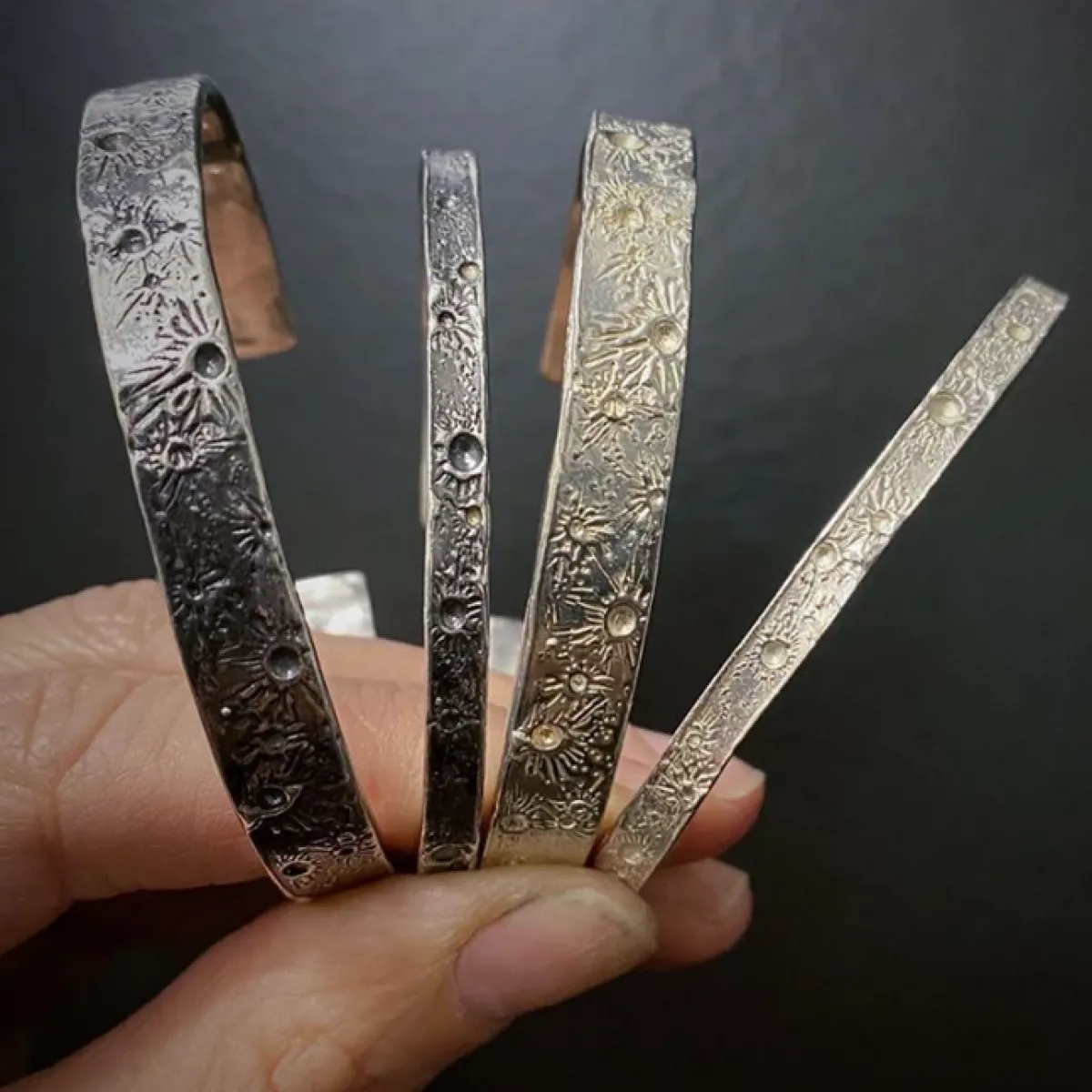 Tomfoolery Oxidised Silver Moon Crafter Bangle Clearance