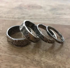 Tomfoolery Oxidised Silver Moon Crater Ring Outlet