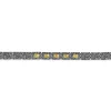 Tomfoolery Oxidised Silver, Ruby & Gold Rectangle Link Bracelet Best
