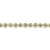 Tomfoolery Oxidised Silver, Ruby & Gold Disc Bracelet Outlet