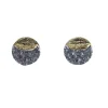Tomfoolery Oxidised Silver Textured Round Studs Discount