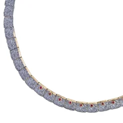 Tomfoolery Oxidised Silver Textured Ruby Tag Necklace Sale