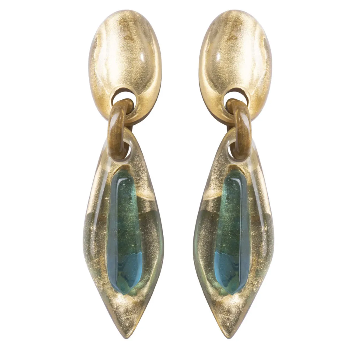 Tomfoolery Pale Blue Selia Statement Drop Earrings(Out of Stock) Discount