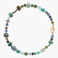 Tomfoolery Pandora Beaded Necklace Green Mix Online