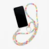 Tomfoolery Pastel Mix Perlen Wooden Beaded iPhone Necklace & Keychain Clearance