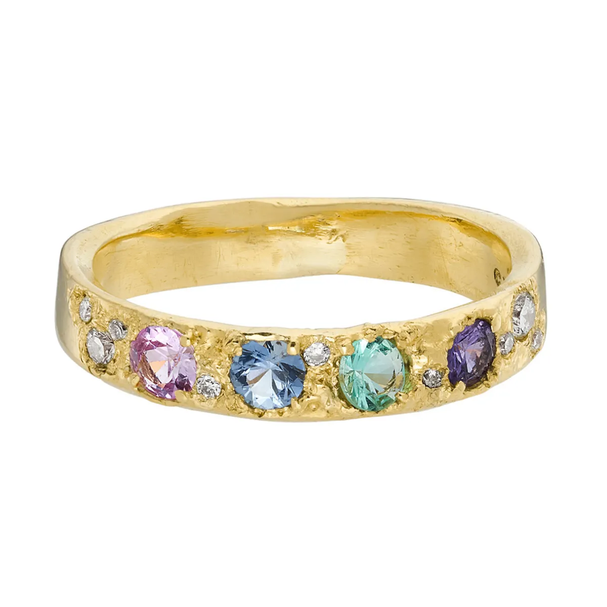 Tomfoolery Pastel Mixed Gemstone Band Discount