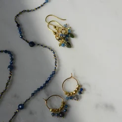 Tomfoolery Pastiglia Mini Kyanite Hoop Earrings Fashion