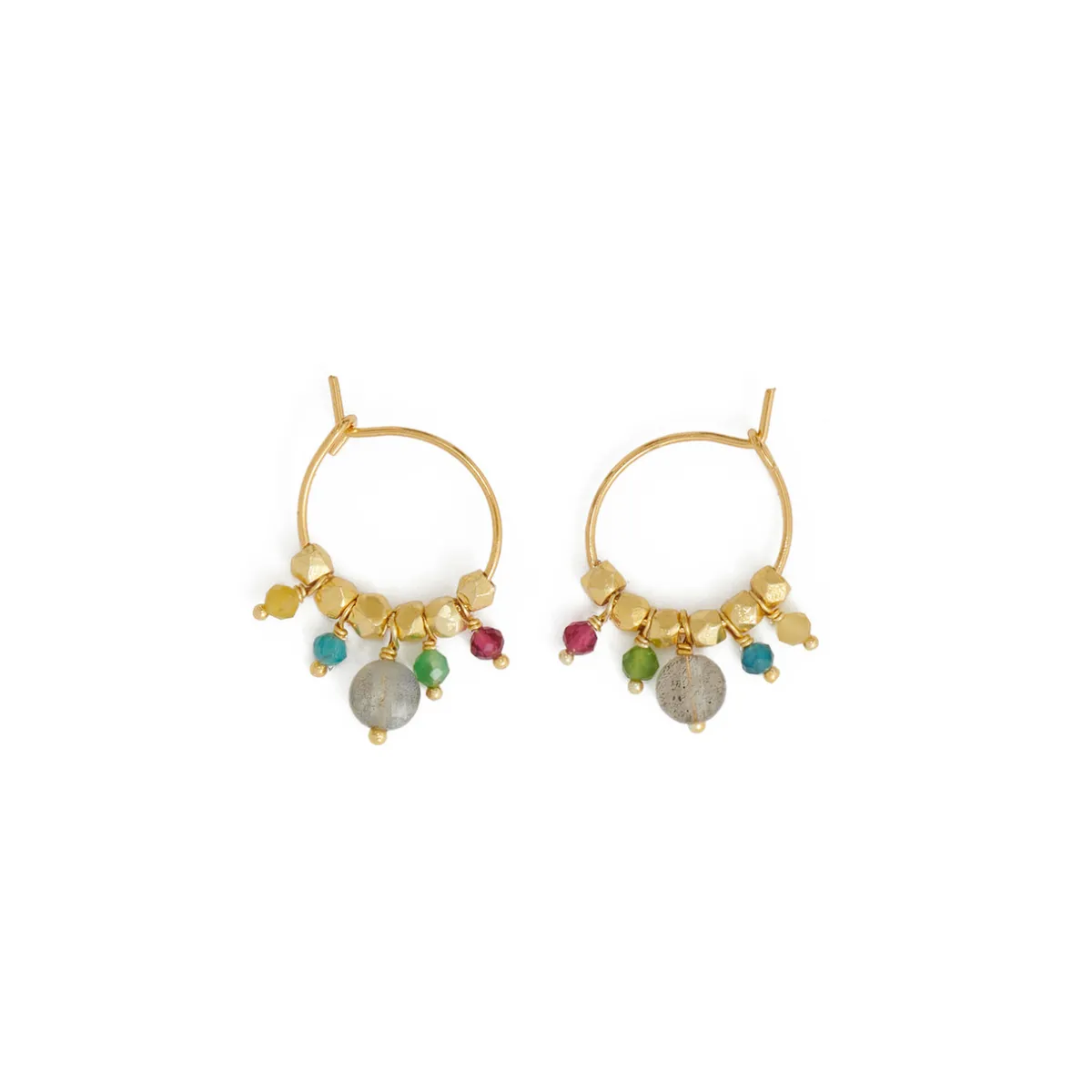 Tomfoolery Pastiglia Mini Labradorite Hoop Earrings Online