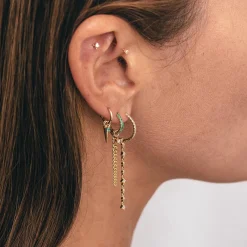 Tomfoolery Pavé Gemstone Hoops Clearance