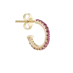 Tomfoolery Pavé Gemstone Hoops Clearance