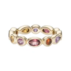 Tomfoolery Peach Mélange Mixed Cut Eternity Ring Online