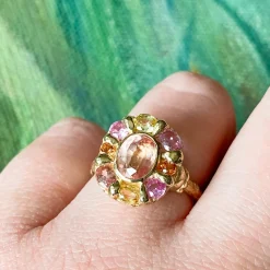 Tomfoolery Peachy Keen Mega Halo Ring Outlet