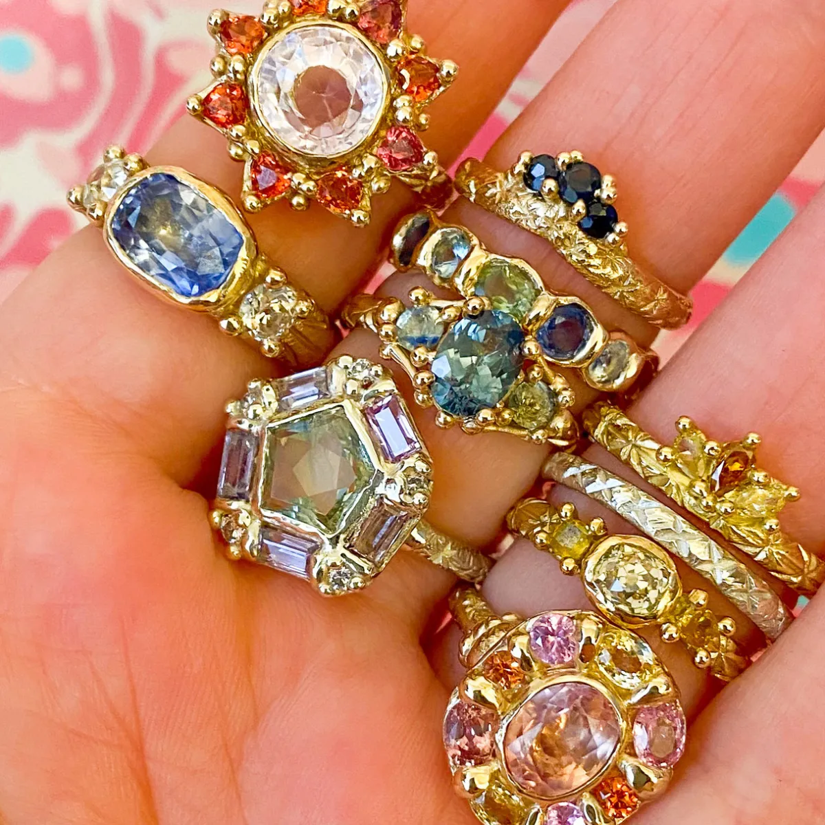 Tomfoolery Peachy Keen Mega Halo Ring Outlet