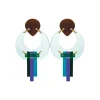 Tomfoolery Peacock Acrylic Drop Earrings Sale