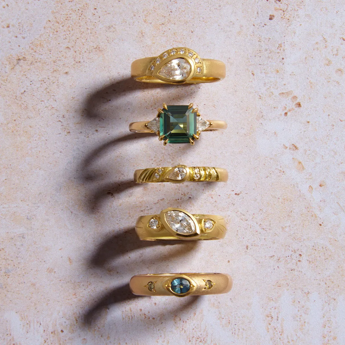 Tomfoolery Pear Diamond Half Halo Ring Fashion
