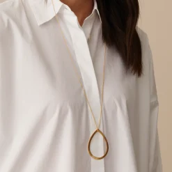 Tomfoolery Pear Long Drop Pendant New