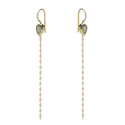 Tomfoolery Pear Shaped Green Tourmaline Earrings Sale