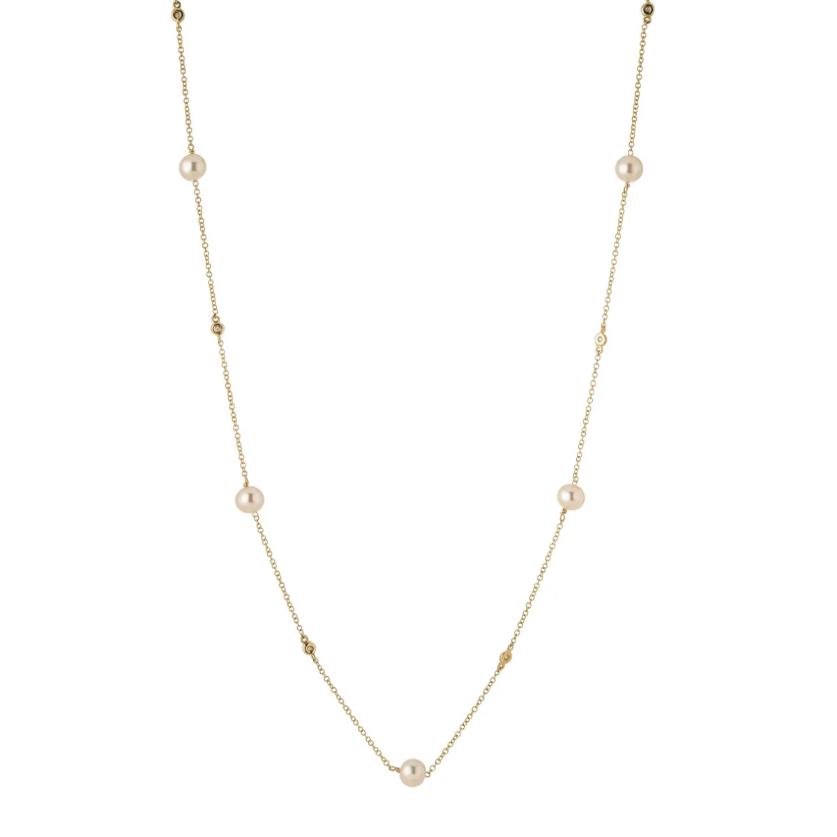 Tomfoolery Pearl & Diamond Necklace Fashion