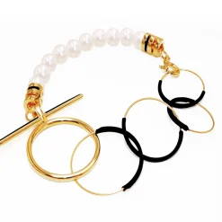 Tomfoolery Pearl & Loop Chain Bracelet Outlet