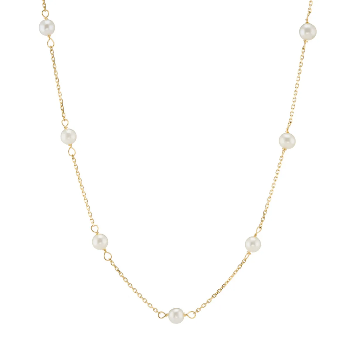 Tomfoolery Pearl Chain Necklace Outlet