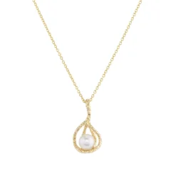 Tomfoolery Pearl Charm Necklace Hot