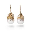 Tomfoolery Pearl Encrusted Drop Earrings Clearance