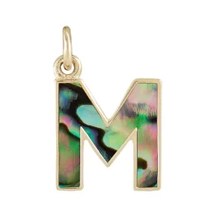 Tomfoolery Pearl Initial Plaque Pendant Outlet