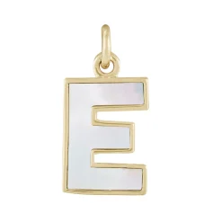 Tomfoolery Pearl Initial Plaque Pendant Outlet